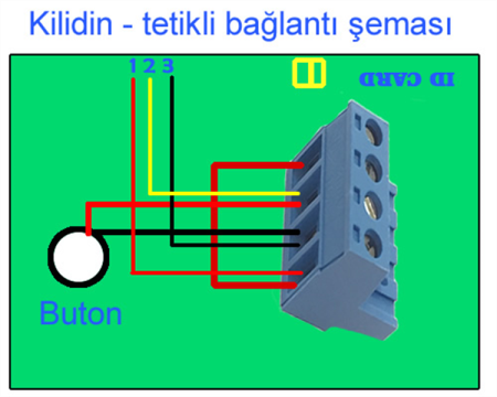 Tec 920 Akıllı Kilidin - Tetiğe Göre Bağlantı Şeması