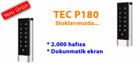 Tec P180 Dokunmatik Işıklı Şifre Ve Kart Okuyucu Stoklarımızda